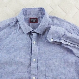 UNTUCKit Linen Shirt Mens Large Button Up Long Sleeve Slim Fit Wrinkle Free - Picture 1 of 11