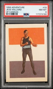 1956 ADVENTURE GUM-#33 JESS WILLARD OF KANSAS  PSA 8 (4188) - Picture 1 of 1