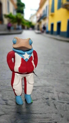 SAROBEY DESIGNS Concho Bad Bunny 3D Printed Articulated Figurine Puerto Rico Coqui Sapo PR Bori