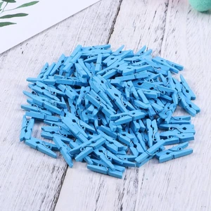 100 Pcs Mini Clip Small Pegs Hanging Photos Clips Utility Heavy Duty - Picture 1 of 11
