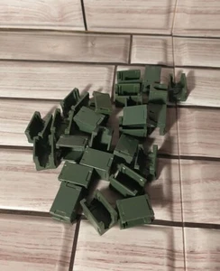Lotto 25 travi vintage Fisher Price Construx 3/4" verde militare anni 80 originali - Foto 1 di 4