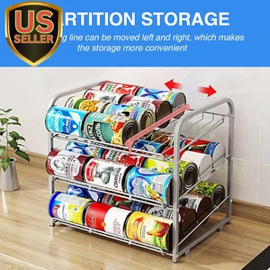 Can Rack Organizer, 3 Tier Stackable Can Storage Dispenser, for Food Storage,... - Picture 1 of 7