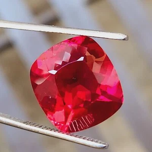 Natural Mozambique Rich Red 21 Ct Ruby Cushion Cut Certified Loose Gemstone - Picture 1 of 6
