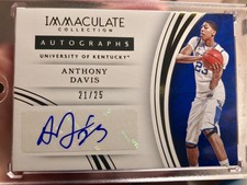 ANTHONY DAVIS Rookie 2016 Immaculate Collection Collegiate Auto SP /25 Wildcats