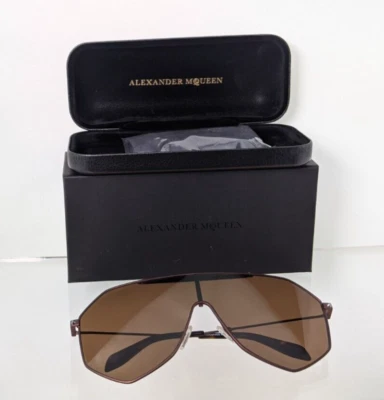 Nuevas gafas de sol auténticas Alexander McQueen MQ 0138 marrón 004 marco de 99 mm Foto 1 de 4