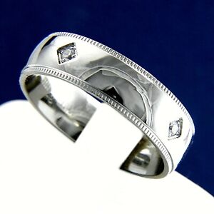 Wedding Band New Men's Stainless Steel Engagement Anniversary CZ Ring