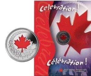 Celebración de Canadá 2004 - 25 centavos coloreados a prueba - como BU - Imagen 1 de 1