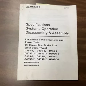 DAEWOO D/G FORCELLA SOLLEVATORE CAMION DISCO FRENO ASSE SERVIZIO OFFICINA MANUALE RIPARAZIONE LIBRO - Foto 1 di 4