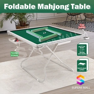Portable Mahjong Game Table Folding Dice Gaming Poker Card Board Desk 4 Player - Picture 1 of 11