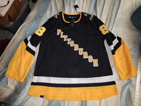 BRIAN DUMOULIN #8 PENGUINS REVERSE RETRO AUTHENTIC ADIDAS HOCKEY JERSEY 56 NWT Cover