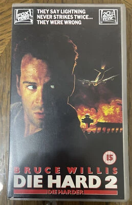 Die Hard 2 Die Harder VHS Video Cassette Tape - Bruce Willis Deleted Title Rare - Image 1 of 3