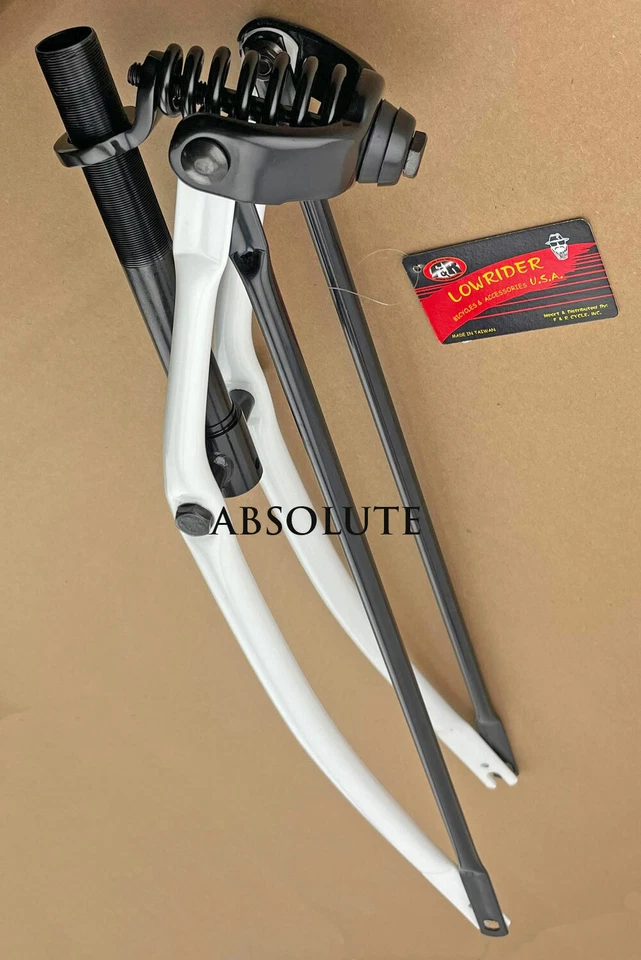 Original Lowrider 26" Cruiser Bicycle Classic Black/White Springer Durable Fork - Image 1 of 1