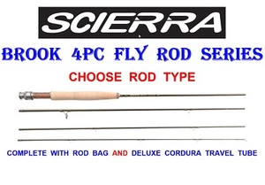 HIGH END SCIERRA BROOK FLY ROD FOR GAME TROUT SALMON FLY REEL LINE FISHING FLIES - Picture 1 of 4