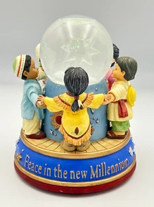 San Francisco Music Box Michael Adams "Peace In The New Millennium" Snow Globe - Picture 1 of 11