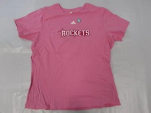 New (Minor Flaw) Houston Rockets Womens Size XL X-Large Pink Adidas T-Shirt - Picture 1 of 4