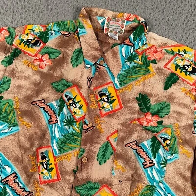 Vtg Reyn Spooner Shirt Mens L Hawaii Postcard Commemorative Classic Button Down - Image 1 of 4