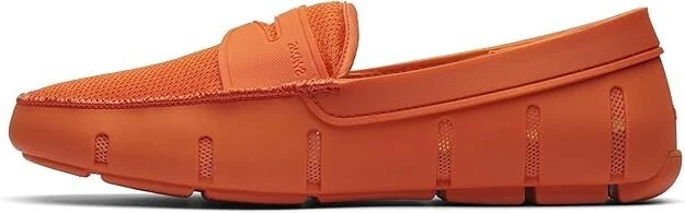 Mocassins masculinos SWIMS novo em folha clássico laranja coral EUA 8 - Imagem 1 de 4