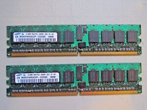 1GB (2 x 512MB) SAMSUNG PC2-3200R DDR2 MEMORY MODULE M393T6553CZP-CCCQ0