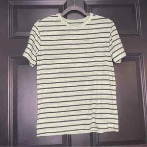 Cat & Jack Navy and Green Striped Short Sleeve Crewneck Tee Size XL 16 - Picture 1 of 5