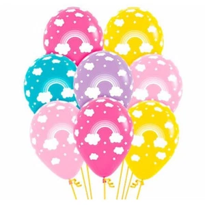 Rainbow Party Supplies Fashion Latex Balloons 12 Pack Birthday Girl Decorations - Picture 1 of 1