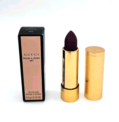Gucci Rouge À Lévres Matte Lipstick Lip Colour Matte 605 VIENNA AMARANTH Full Sz - Image 1 of 4