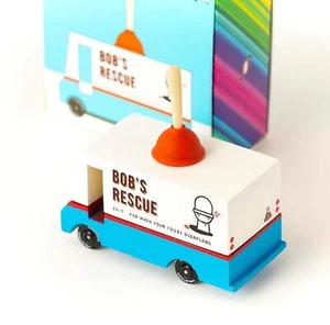 Candylab Wooden Toy Car Vintage Style Collectible Candyvan Plumbing Van New
