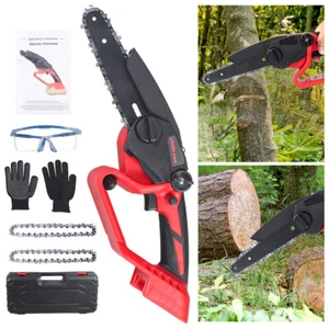 6in Cordless Mini Chainsaw Electric Handheld Chain Saw Battery Power Wood Cutter - Picture 1 of 12