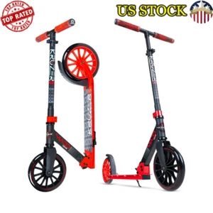 Folding Scooter Teens Adults Height Adjustable Easy Lock Commuter Large Wheels - Picture 1 of 10
