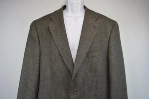 RALPH LAUREN 2 Button Blazer Sportcoat Jacket Charcoal Tweed Mens 44T - Picture 1 of 12