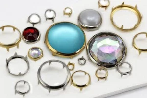 Size 34 GOLD RIM SETTINGS FOR BEDAZZLER OR GEMAGIC - 70/CNT - Picture 1 of 1