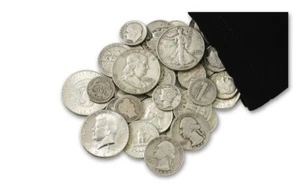 LOTE DE VENTA DE PATRIMONIO DE PLATA ~ ANTES DE 1965 MIXTO 90% MONEDAS ANTIGUAS DE EE. UU. ~ 90% CUARTO INCLUIDO - Imagen 1 de 3