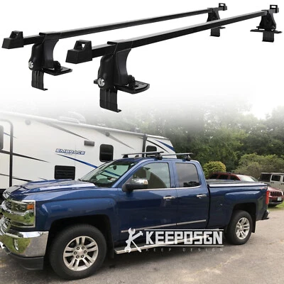 Barras transversales de techo con cerraduras para Chevy Silverado 1500 2500 54" Foto 1 de 4