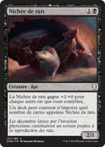 Magic The Gathering MTG RAT COLONY FRENCH Dominaria NM Near Mint - Picture 1 of 1