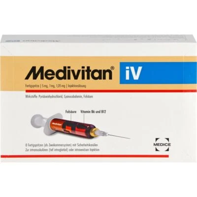 MEDICE ARZNEIMITTEL PÜTTER GMBH&CO.KG MEDIVITAN iV Injektionslösung in Zweikammerspritze 8 St PZN10192816