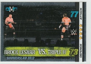 Lesnar Triple H '12 Summerslam - 2017 Topps Slam Attax 10th Edition Foil Card - Picture 1 of 1