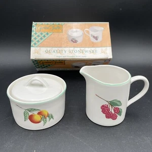 Garden Trellis By Citation Stoneware Sugar And Creamer Dishes 8oz Each. W/Box - Picture 1 of 11