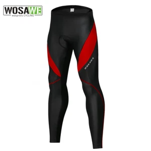 WOSAWE Ciclismo Pantaloni Gel Imbottito Uomo MTB Bike Caldo Lunghi Ansimare - Imagen 1 de 10