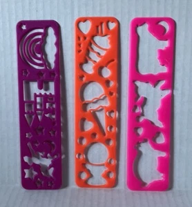 Tiras de plantillas Lisa Frank de colección de principios de la década de 1990 raras vacas heladas arco iris - Imagen 1 de 8