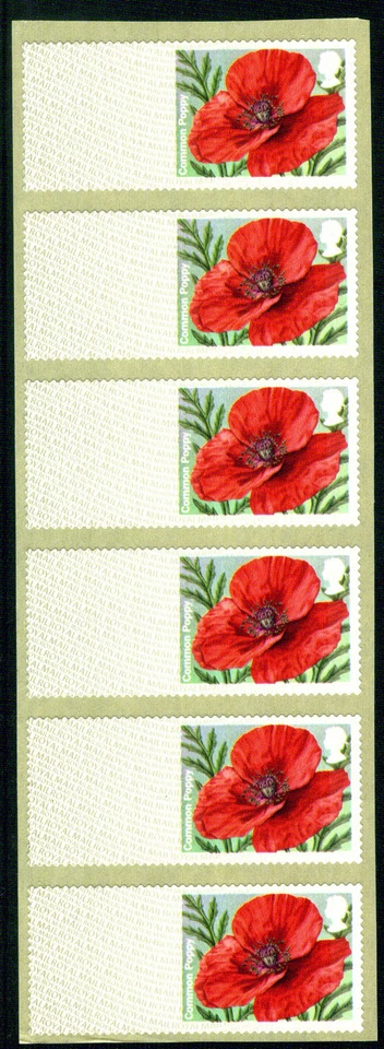 POST & GO: POPPY (MA14) - STRIP OF SIX BLANK LABELS - Image 1 of 1