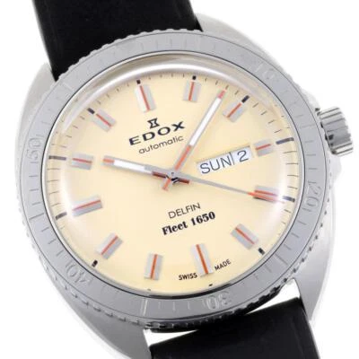 Reloj para hombre EDOX Delphin Fleet 1650 edición limitada 88004 automático esfera blanca Foto 1 de 4