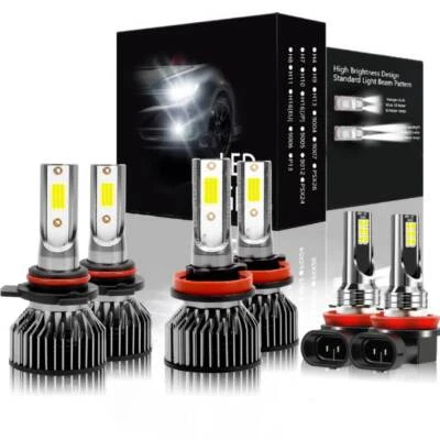 For GMC Terrain 2011-2015 6x Combo LED Headlight Hi/Lo Beam + Fog Light Bulbs 6K - Изображение 1 из 4