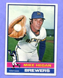 Mike Hegan Milwaukee Brewers 1976 Topps #377 - Imagen 1 de 2