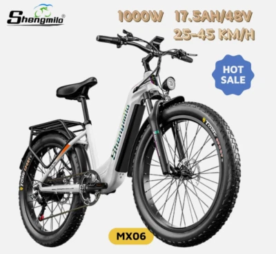 Neu 26" Shengmilo E-Bike 840Wh Elektrofahrrad 1000W 48V abnehmbar Akku Samsung - Bild 1 von 4