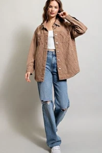 BNWT BEAUTIFUL Quilted button down women's jacket/shacket shirt vintage-western - Picture 1 of 10