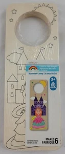 Creatology Summer Camp Princess Color In Wooden Door Hangers 6 New - Picture 1 of 3