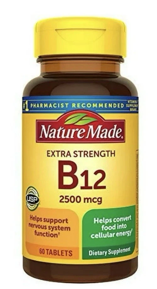 Vitamina B12 Extra Fuerza Nature Made 2500 mcg 60 Comprimidos (008) Foto 1 de 1