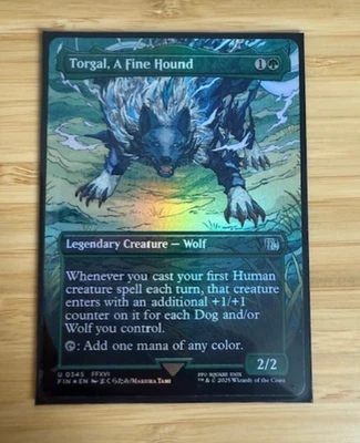 Magic the Gathering: Torgal, A Fine Hound (Borderless) Final Fantasy Foil NM - Image 1 of 2