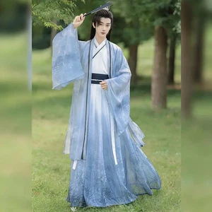 Chino Clásico Hanfu Hombres Chino Tradicional Disfraz Disfraz Halloween Cos Traje - Imagen 1 de 10