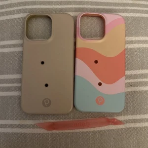 Lot of Loopy iPhone 13 Pro Case - Great Condition! Pink Tan Orange Mint - Photo 1 sur 5
