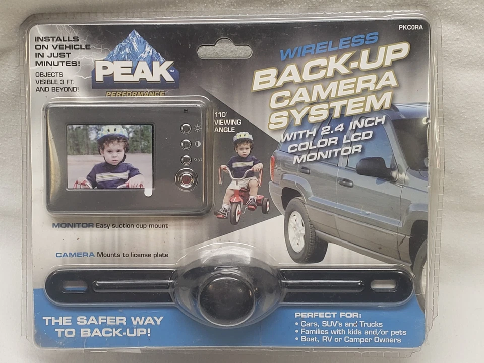 Wireless Back-Up Camera System 2.4in Color LCD Monitor Peak Performance PKC0RA - Image 1 of 4